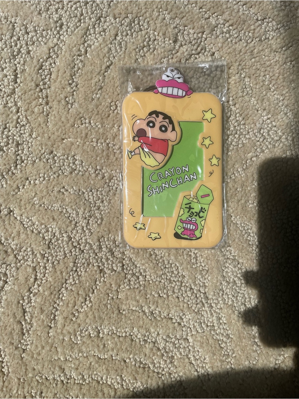 Crayon Shinchan Yellow & Green badge/ ID Card Holder